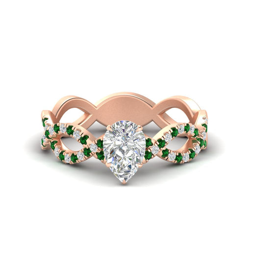 infinity-pear-shaped-twist-diamond-engagement-ring-with-emerald-in-rose-gold-FD11157PERGEMGRANGLE3-NL-RG
