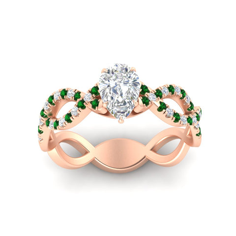 infinity-pear-shaped-twist-diamond-engagement-ring-with-emerald-in-rose-gold-FD11157PERGEMGRANGLE3-NL-RG