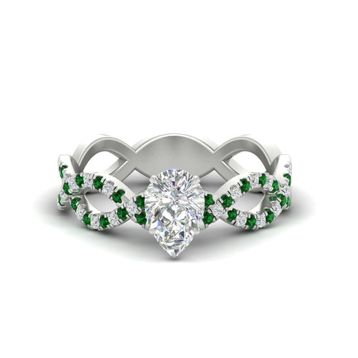 infinity-pear-shaped-twist-diamond-engagement-ring-with-emerald-in-white-gold-FD11157PERGEMGRANGLE3-NL-WG