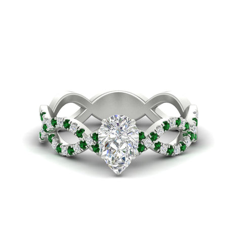 infinity-pear-shaped-twist-diamond-engagement-ring-with-emerald-in-white-gold-FD11157PERGEMGRANGLE3-NL-WG