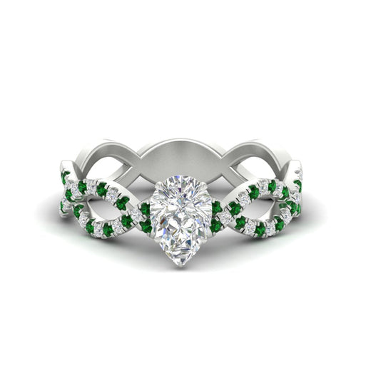 infinity-pear-shaped-twist-diamond-engagement-ring-with-emerald-in-white-gold-FD11157PERGEMGRANGLE3-NL-WG