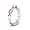 Load image into Gallery viewer, infinity-pear-shaped-twist-diamond-engagement-ring-with-pink-sapphire-in-white-gold-FD11157PERGSADRPIANGLE3-NL-WG