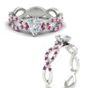 Load image into Gallery viewer, infinity-pear-shaped-twist-diamond-engagement-ring-with-pink-sapphire-in-white-gold-FD11157PERGSADRPIANGLE3-NL-WG