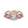 Load image into Gallery viewer, infinity-pear-shaped-twist-diamond-engagement-ring-with-ruby-in-rose-gold-FD11157PERGRUDRANGLE3-NL-RG