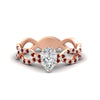 Load image into Gallery viewer, infinity-pear-shaped-twist-diamond-engagement-ring-with-ruby-in-rose-gold-FD11157PERGRUDRANGLE3-NL-RG