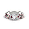 Load image into Gallery viewer, infinity-pear-shaped-twist-diamond-engagement-ring-with-ruby-in-white-gold-FD11157PERGRUDRANGLE3-NL-WG