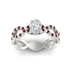 Load image into Gallery viewer, infinity-pear-shaped-twist-diamond-engagement-ring-with-ruby-in-white-gold-FD11157PERGRUDRANGLE3-NL-WG