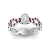 Load image into Gallery viewer, infinity-pear-shaped-twist-diamond-engagement-ring-with-ruby-in-white-gold-FD11157PERGRUDRANGLE3-NL-WG