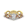 Load image into Gallery viewer, infinity-pear-shaped-twist-diamond-engagement-ring-with-ruby-in-yellow-gold-FD11157PERGRUDRANGLE3-NL-YG