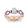 Load image into Gallery viewer, infinity-pear-shaped-twist-diamond-engagement-ring-with-sapphire-in-rose-gold-FD11157PERGSABLANGLE3-NL-RG