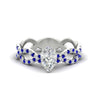 Load image into Gallery viewer, infinity-pear-shaped-twist-diamond-engagement-ring-with-sapphire-in-white-gold-FD11157PERGSABLANGLE3-NL-WG
