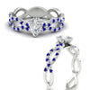 Load image into Gallery viewer, infinity-pear-shaped-twist-diamond-engagement-ring-with-sapphire-in-white-gold-FD11157PERGSABLANGLE3-NL-WG