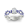 Load image into Gallery viewer, infinity-pear-shaped-twist-diamond-engagement-ring-with-sapphire-in-white-gold-FD11157PERGSABLANGLE3-NL-WG