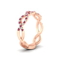 Thumbnail 26 - Infinity Diamond Twist Wedding Band