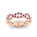 Thumbnail 25 - Infinity Diamond Twist Wedding Band