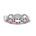 Thumbnail 44 - Infinity Diamond Twist Wedding Band