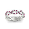 Load image into Gallery viewer, Infinity Diamond Twist Wedding Band