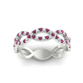 Thumbnail 45 - Infinity Diamond Twist Wedding Band