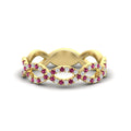 Thumbnail 63 - Infinity Diamond Twist Wedding Band