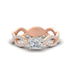 Load image into Gallery viewer, infinity-princess-cut-twist-diamond-engagement-ring-in-rose-gold-FD11157PRRANGLE3-NL-RG
