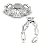 Load image into Gallery viewer, infinity-princess-cut-twist-diamond-engagement-ring-in-white-gold-FD11157PRRANGLE3-NL-WG
