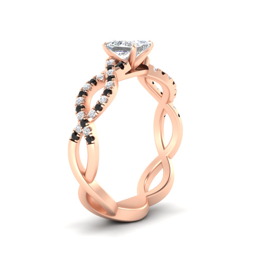 infinity-princess-cut-twist-diamond-engagement-ring-with-black-diamond-in-rose-gold-FD11157PRRGBLACKANGLE3-NL-RG