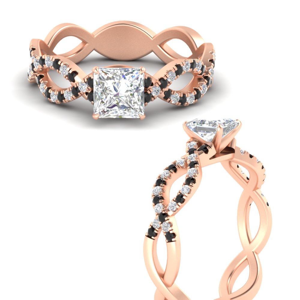 infinity-princess-cut-twist-diamond-engagement-ring-with-black-diamond-in-rose-gold-FD11157PRRGBLACKANGLE3-NL-RG