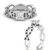 Load image into Gallery viewer, infinity-princess-cut-twist-diamond-engagement-ring-with-black-diamond-in-white-gold-FD11157PRRGBLACKANGLE3-NL-WG