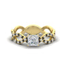 Load image into Gallery viewer, infinity-princess-cut-twist-diamond-engagement-ring-with-black-diamond-in-yellow-gold-FD11157PRRGBLACKANGLE3-NL-YG