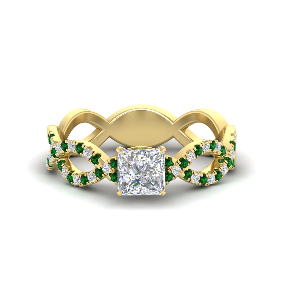 infinity-princess-cut-twist-diamond-engagement-ring-with-emerald-in-yellow-gold-FD11157PRRGEMGRANGLE3-NL-YG