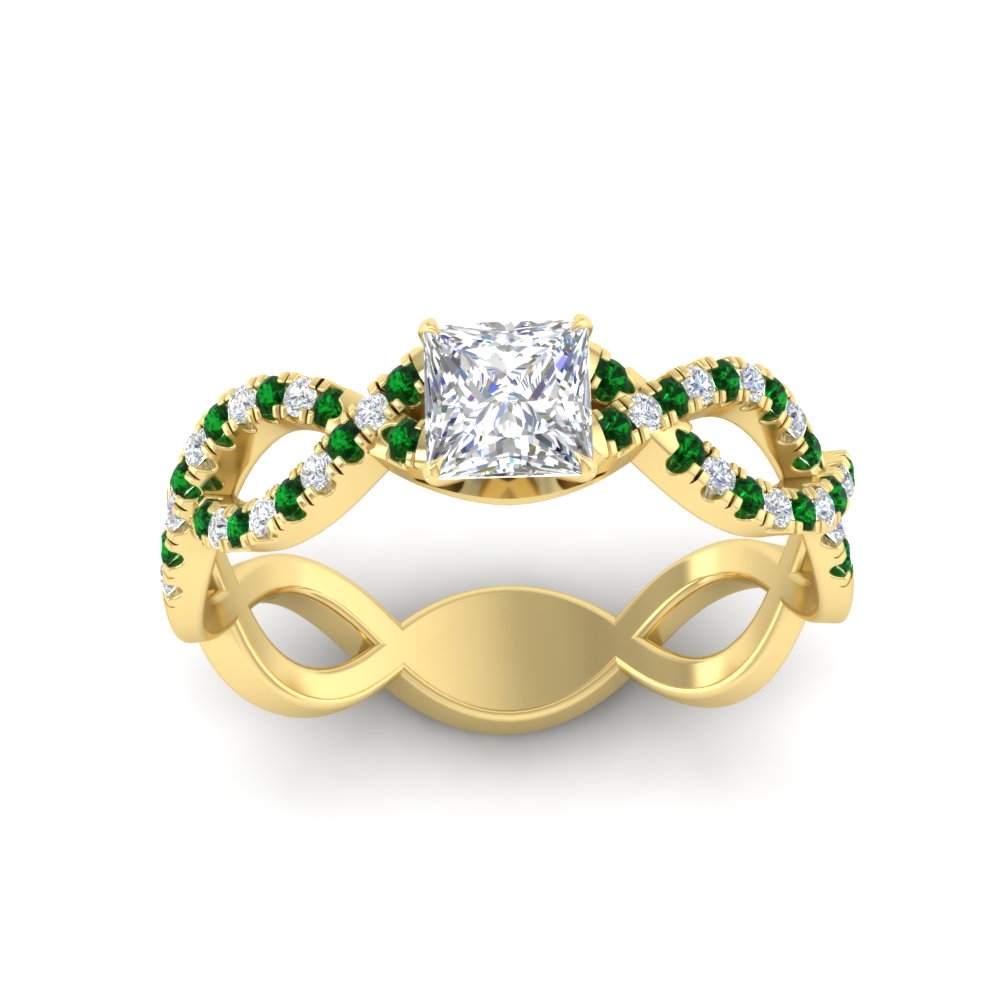 infinity-princess-cut-twist-diamond-engagement-ring-with-emerald-in-yellow-gold-FD11157PRRGEMGRANGLE3-NL-YG