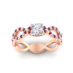 Load image into Gallery viewer, infinity-princess-cut-twist-diamond-engagement-ring-with-pink-sapphire-in-rose-gold-FD11157PRRGSADRPIANGLE3-NL-RG
