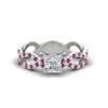 Load image into Gallery viewer, infinity-princess-cut-twist-diamond-engagement-ring-with-pink-sapphire-in-white-gold-FD11157PRRGSADRPIANGLE3-NL-WG