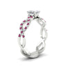 Load image into Gallery viewer, infinity-princess-cut-twist-diamond-engagement-ring-with-pink-sapphire-in-white-gold-FD11157PRRGSADRPIANGLE3-NL-WG