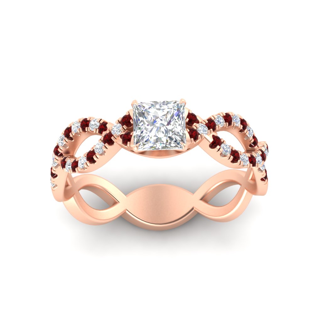 infinity-princess-cut-twist-diamond-engagement-ring-with-ruby-in-rose-gold-FD11157PRRGRUDRANGLE3-NL-RG