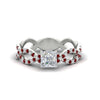 Load image into Gallery viewer, infinity-princess-cut-twist-diamond-engagement-ring-with-ruby-in-white-gold-FD11157PRRGRUDRANGLE3-NL-WG