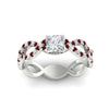 Load image into Gallery viewer, infinity-princess-cut-twist-diamond-engagement-ring-with-ruby-in-white-gold-FD11157PRRGRUDRANGLE3-NL-WG