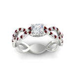 Load image into Gallery viewer, infinity-princess-cut-twist-diamond-engagement-ring-with-ruby-in-white-gold-FD11157PRRGRUDRANGLE3-NL-WG
