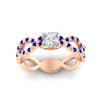 Load image into Gallery viewer, infinity-princess-cut-twist-diamond-engagement-ring-with-sapphire-in-rose-gold-FD11157PRRGSABLANGLE3-NL-RG