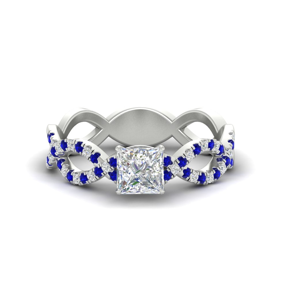 infinity-princess-cut-twist-diamond-engagement-ring-with-sapphire-in-white-gold-FD11157PRRGSABLANGLE3-NL-WG