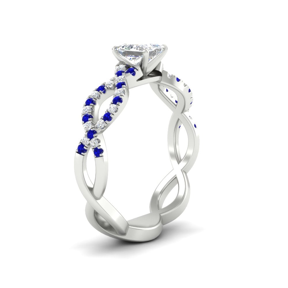 infinity-princess-cut-twist-diamond-engagement-ring-with-sapphire-in-white-gold-FD11157PRRGSABLANGLE3-NL-WG