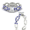 Load image into Gallery viewer, infinity-princess-cut-twist-diamond-engagement-ring-with-sapphire-in-white-gold-FD11157PRRGSABLANGLE3-NL-WG