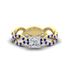 Load image into Gallery viewer, infinity-princess-cut-twist-diamond-engagement-ring-with-sapphire-in-yellow-gold-FD11157PRRGSABLANGLE3-NL-YG