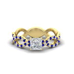 Load image into Gallery viewer, infinity-princess-cut-twist-diamond-engagement-ring-with-sapphire-in-yellow-gold-FD11157PRRGSABLANGLE3-NL-YG
