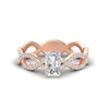 Load image into Gallery viewer, infinity-radiant-cut-twist-diamond-engagement-ring-in-rose-gold-FD11157RARANGLE3-NL-RG