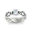 Load image into Gallery viewer, infinity-radiant-cut-twist-diamond-engagement-ring-with-black-diamond-in-white-gold-FD11157RARGBLACKANGLE3-NL-WG