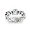 Load image into Gallery viewer, infinity-radiant-cut-twist-diamond-engagement-ring-with-black-diamond-in-white-gold-FD11157RARGBLACKANGLE3-NL-WG