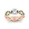 Load image into Gallery viewer, infinity-radiant-cut-twist-diamond-engagement-ring-with-emerald-in-rose-gold-FD11157RARGEMGRANGLE3-NL-RG