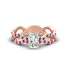 Load image into Gallery viewer, infinity-radiant-cut-twist-diamond-engagement-ring-with-pink-sapphire-in-rose-gold-FD11157RARGSADRPIANGLE3-NL-RG