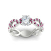 Load image into Gallery viewer, infinity-radiant-cut-twist-diamond-engagement-ring-with-pink-sapphire-in-white-gold-FD11157RARGSADRPIANGLE3-NL-WG